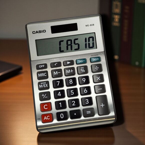 Casio MS-80B Dual Power Desktop Calculator Solar + Battery 2 Available - Picture 1 of 7